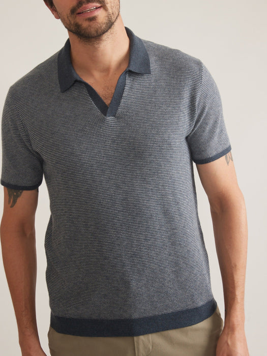 Marine Layer - Liam Sweater Polo - Dark Indigo