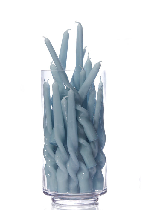 Maegan Glossy Taper Candles - Cornflower Blue - Large