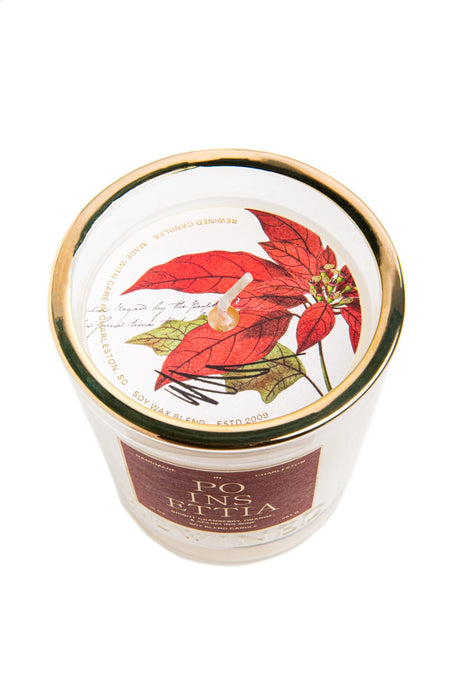 Rewined Poinsettia Holiday Candle - 10oz - Soy Wax