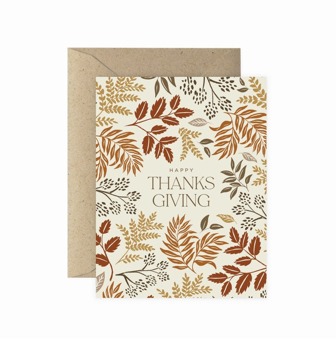 Fall Vines Thanksgiving Greeting Card | Fall Greeting Card