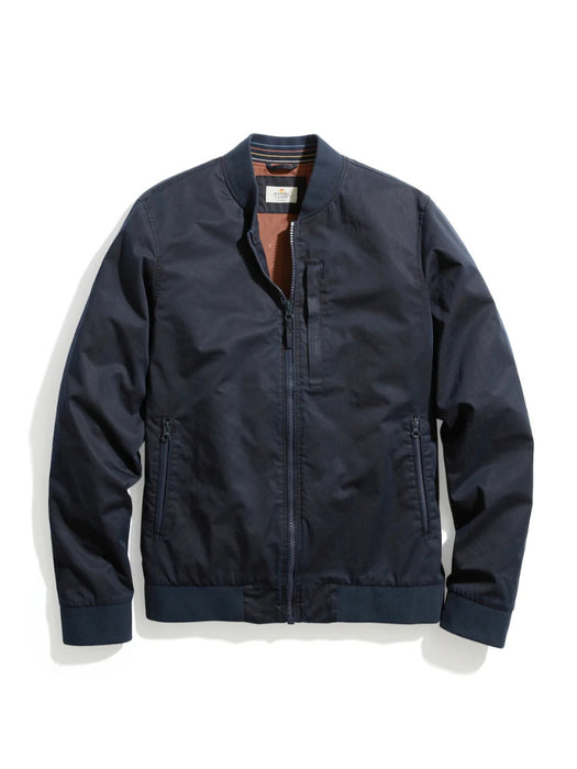 Marine Layer - Rossland Wax Canvas Bomber - Blue Black