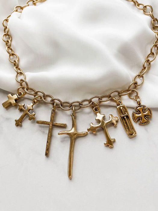 Seven Wonders Necklace | Cross Charm Necklace