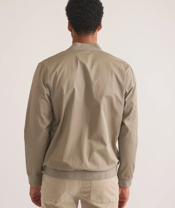 Marine Layer - Rossland Wax Canvas Bomber - Vetiver Green