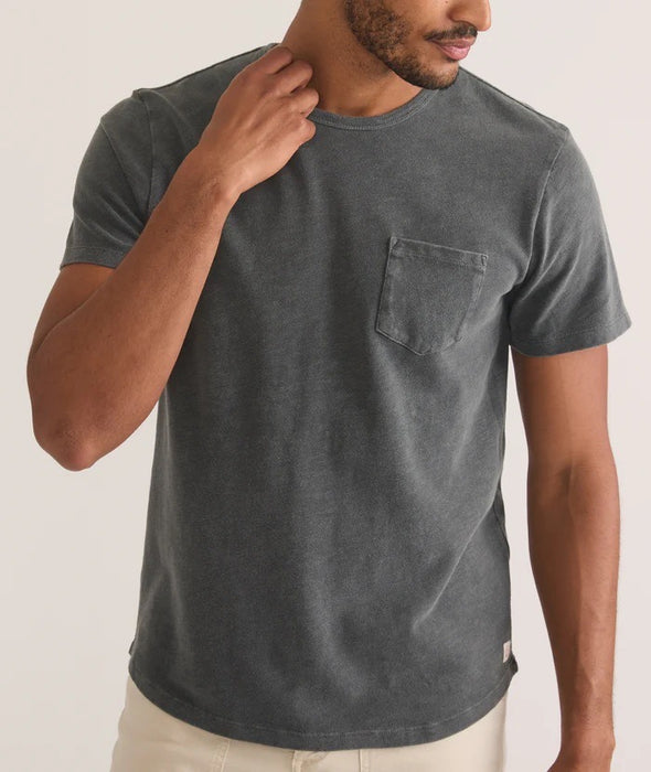 Marine Layer - Vintage Heavy Slub Pocket Tee - Forged Iron (faded black)