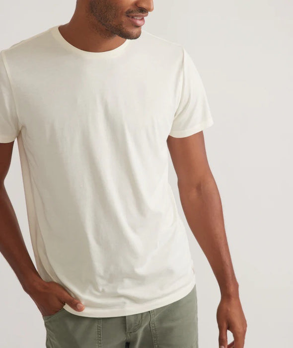 Marine Layer - Signature Sea Change Crew Tee - Antique White