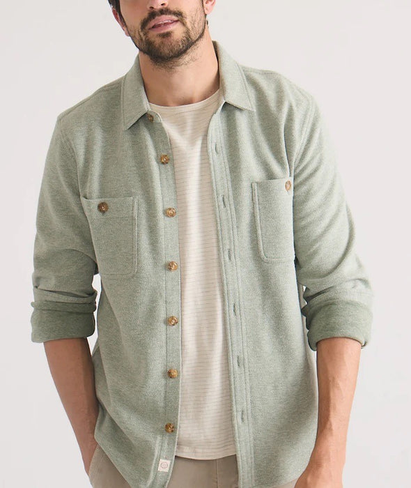 Marine Layer - Pacifica Stretch Twill Shirt - Vetiver Green