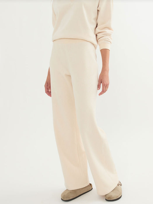 Marine Layer |  VELOUR Wide Leg  Ribbed Sweatpants