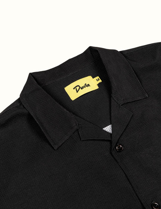 Duvin - Basics Leisure Stretch ButtonUp - Black