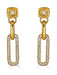 Gold Pave Chain Post Earrings | Loni Paul