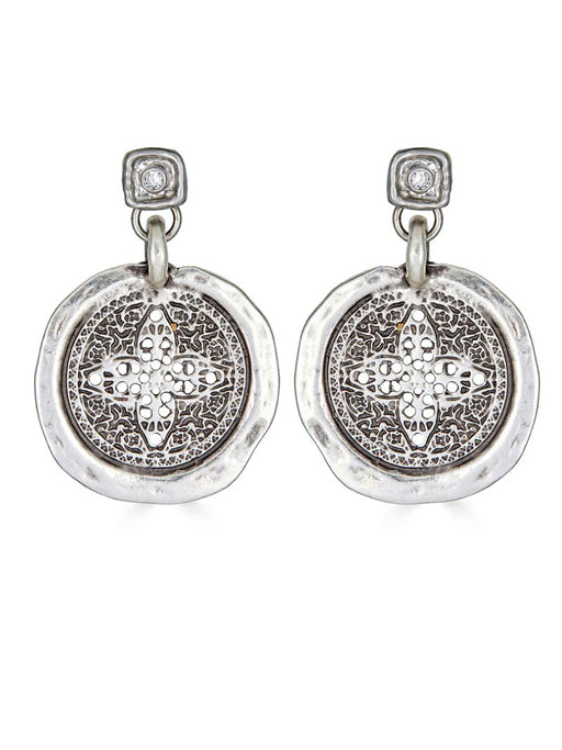 Silver Filagree Coin Earring | Loni Paul