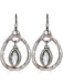 Silver Crystal Hoop Earrings