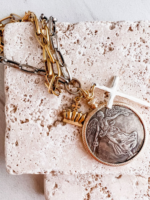 Relic Coin Necklace | Mixed Metals