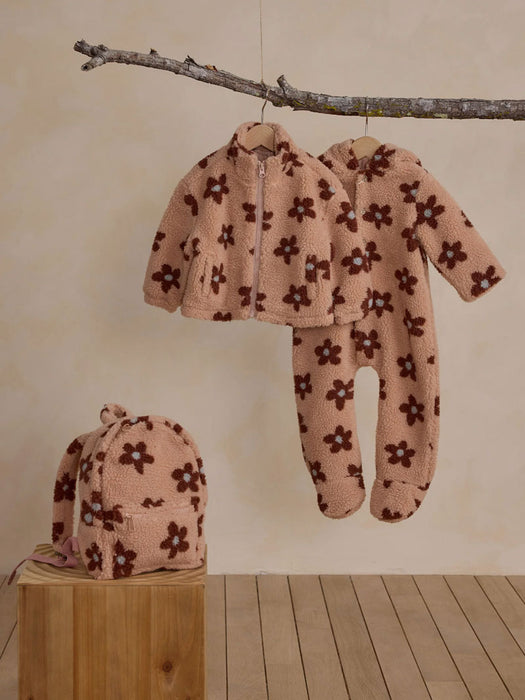 Pink Daisy | Toddler Fleece Jumpsuit | Rylee and Cru