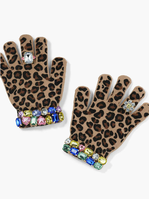 Leopard Jeweled Gloves | Super Smalls 